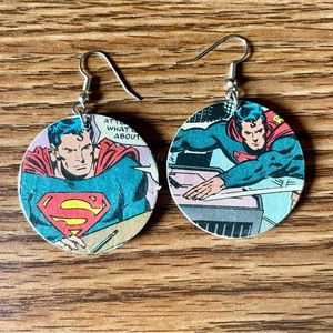 ⭐️Superman Comic Book Dangle Earrings